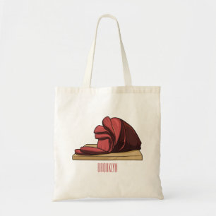 Ham tecknad illustration tygkasse