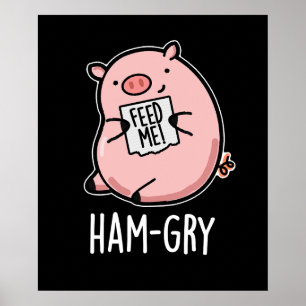Ham-Younny Animal Gris Pun Mörk BG Poster