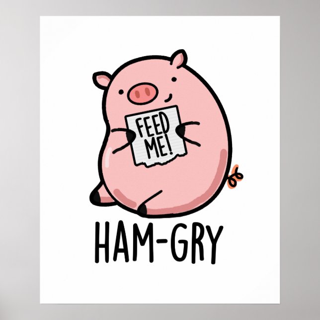 Ham-Younny Animal Gris Pun Poster (Framsidan)