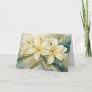 Hamakua Kusten Gult Plumeria-gratulationskort Kort