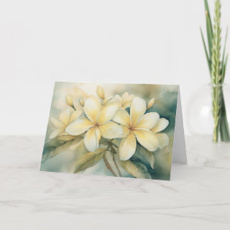 Hamakua Kusten Gult Plumeria-gratulationskort Kort