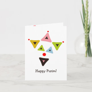 Hamantaschen clownPurim kort