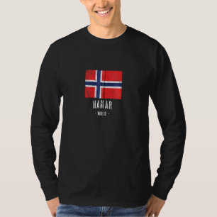 Hamar-Norge nr Norges Flagga Merch Graph T Shirt