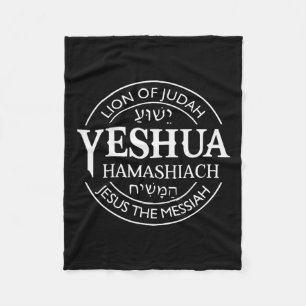 Hamashiach Jesus Messiah Christian Judah Lejon Fleecefilt