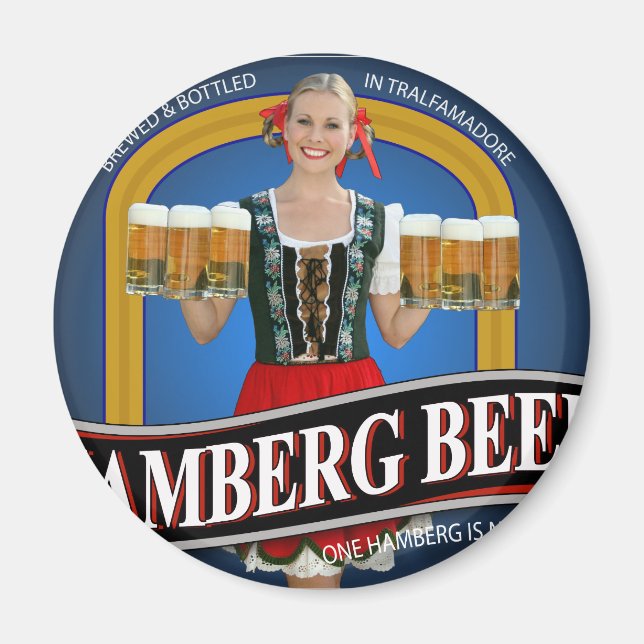 Hamberg Beer T-shirt från Raising Hope Magnet (Framsidan)
