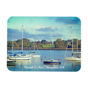 Hamble Le Ris Vatten Kant Hampshire Photo Magnet