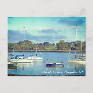 Hamble Le Ris Vatten Kant Hampshire Vykort