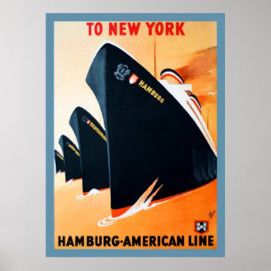 Hamburg 1927 till den New York fraktaffischen Poster