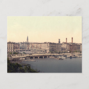 Hamburg Alsterarkaden Deutschland Alster Postcard Vykort