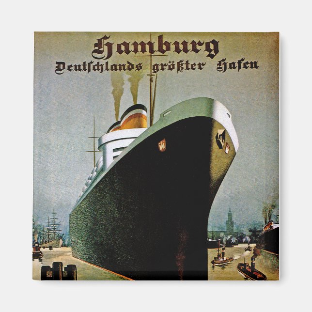 Hamburg-Amerika Line Magnet (Framsidan)