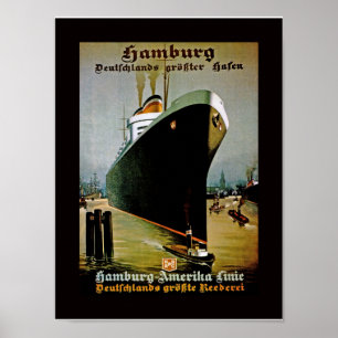 Hamburg-Amerika Line Poster
