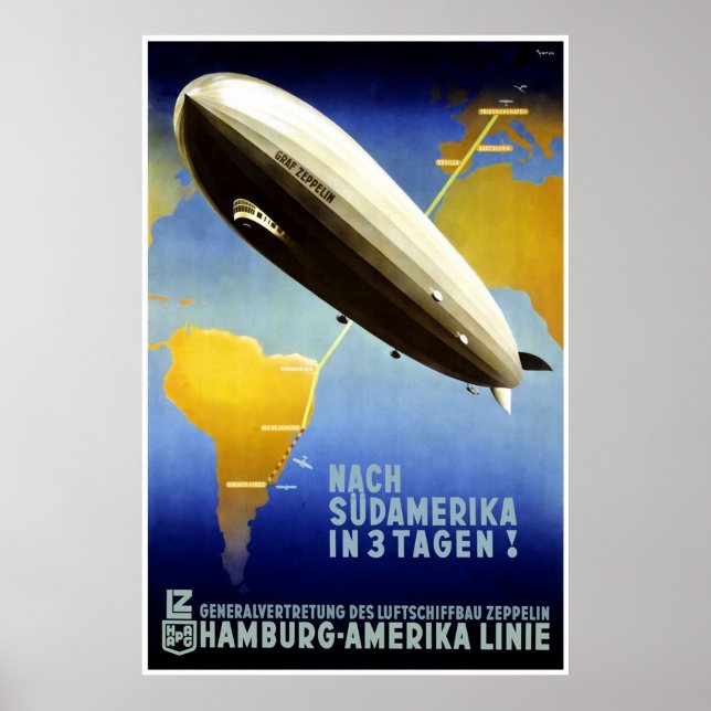 Hamburg Amerika Linie Hamburg America Line HAPAG Poster (Framsidan)