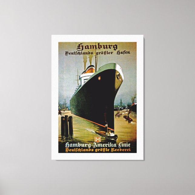 Hamburg-Amerika Linien Canvastryck (Framsida)