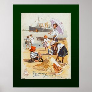 Hamburg-Amerika Linjer~SS Victoria Luise~Children~ Poster