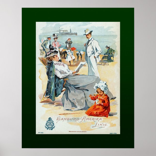 Hamburg-Amerika Linjer~SS Victoria Luise~Children~ Poster (Framsidan)