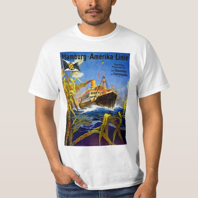 Hamburg Amerika till Sydamerika T Shirt (Framsida)