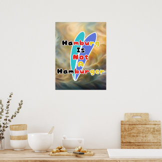 Hamburg Är Inte En Hamburgare Poster