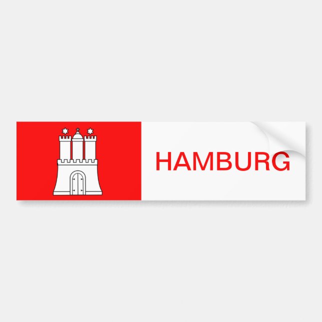 Hamburg Aufkleber Sticker Hafen Autoaufkleber Auto Bildekal (Framsidan)