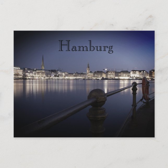 Hamburg Binnenalster Postkarte Vykort (Framsida)