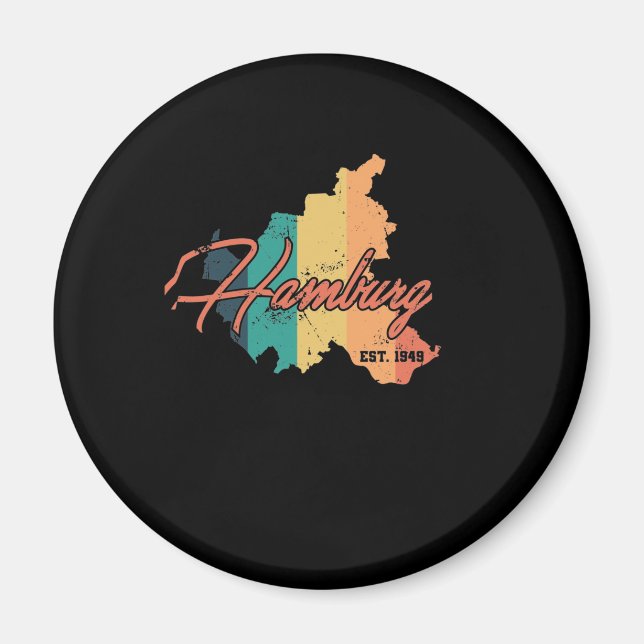 Hamburg Bundesland Deutschland Heimat Magnet (Framsidan)