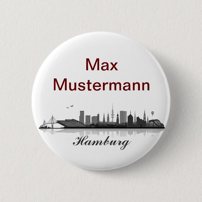 Hamburg Button / Anstecker / Pin Knapp (Framsida)