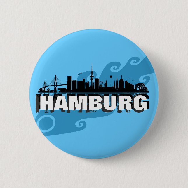 Hamburg Button / Anstecker / Pin Knapp (Framsida)