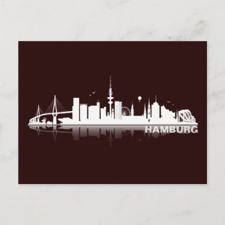 Hamburg City Skyline Postkarte Vykort