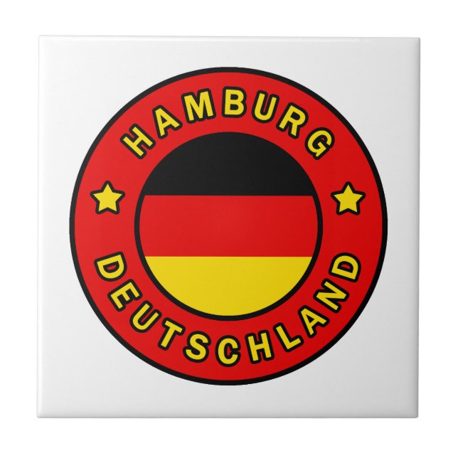 Hamburg Deutschland Kakelplatta (Framsidan)