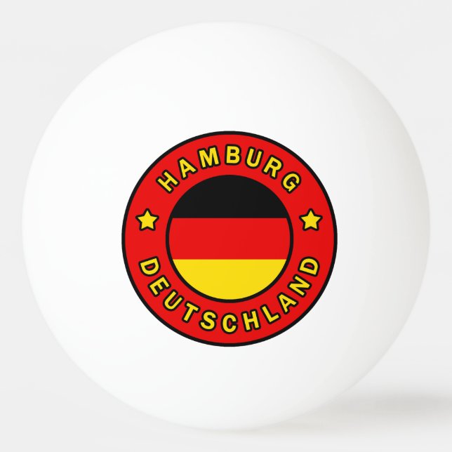 Hamburg Deutschland Pingisboll (Framsidan)
