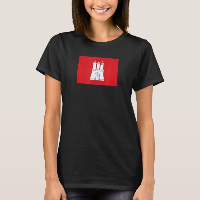 Hamburg Flagga T Shirt (Framsida)
