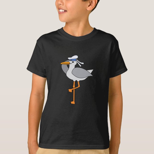 Hamburg Flamingo Fiskmås Funny Animals North T Shirt (Framsida)