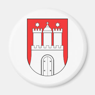 Hamburg för officiell vapensköld tysklant symbol magnet