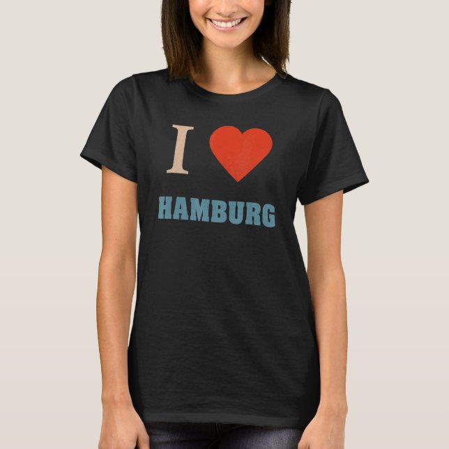 Hamburg Hamburger Northern Tyskland Harbour Low Ge T Shirt (Framsida)