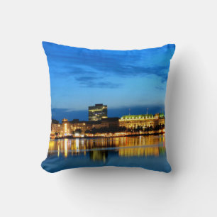 Hamburg hamnHafen Deutschland Alster natt Kudde