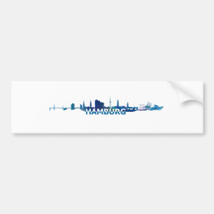 Hamburg horisontSilhouette Bildekal