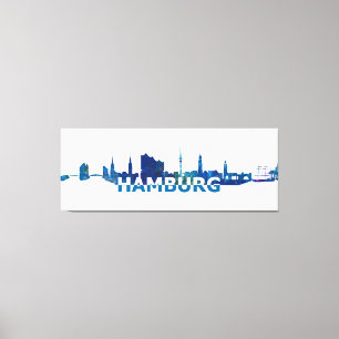 Hamburg horisontSilhouette Canvastryck