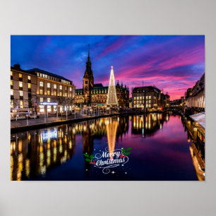 Hamburg Julmarknaden Poster