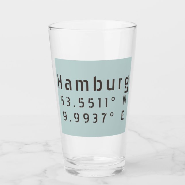 Hamburg Latitud Longitud Glaskopp (Framsida)