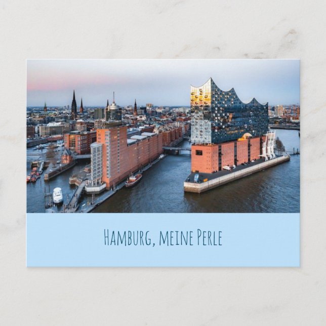 Hamburg, meine Perle - Postkarte Erinnerungskarte  Helg Vykort (Framsida)