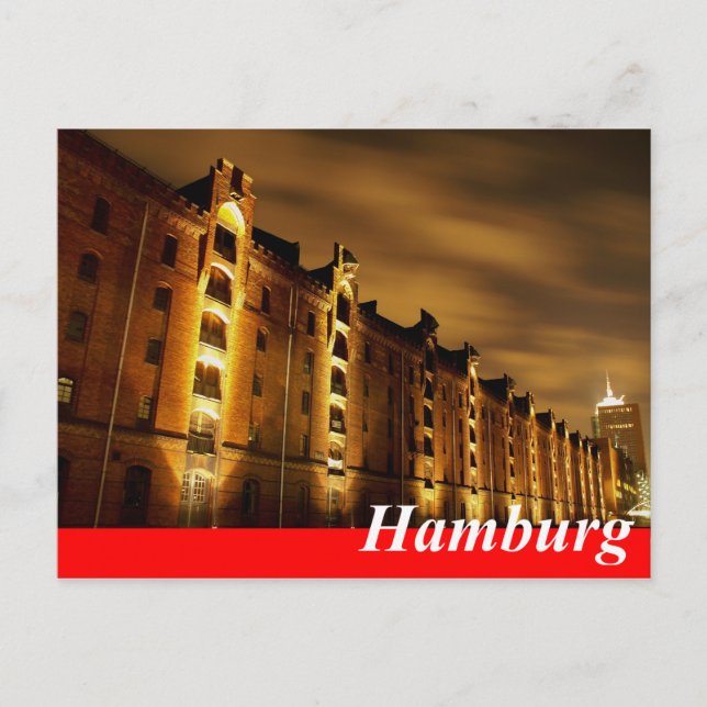 Hamburg Postkarte - Speicherstadt Vykort (Framsida)