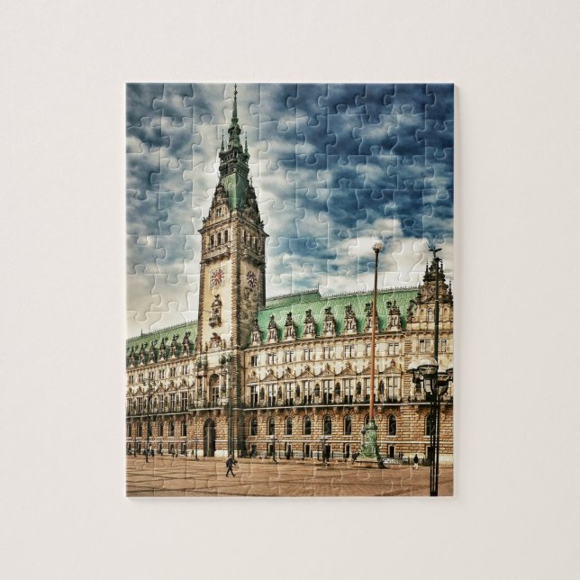 Hamburg Rathaus, Tyskland Pussel (Vertikal)