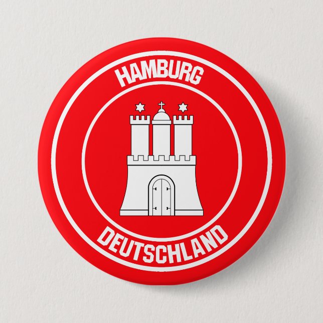 Hamburg Round Emblem Knapp (Framsida)
