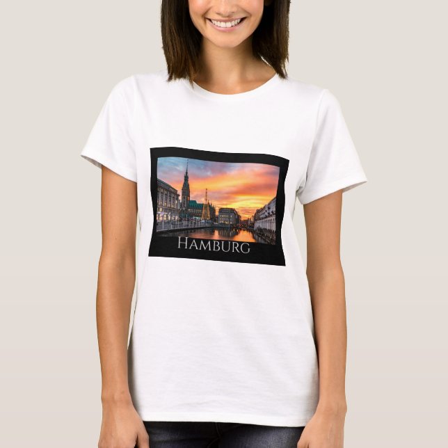Hamburg Scenia Waterfront T Shirt (Framsida)