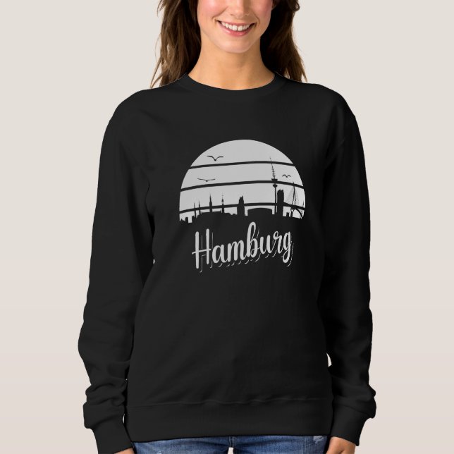 Hamburg Skyline Deutschland T Shirt (Framsida)
