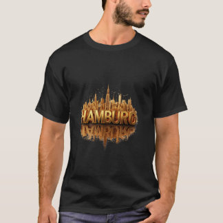 Hamburg Skyline Konst - Levande Hansestad Design T Shirt