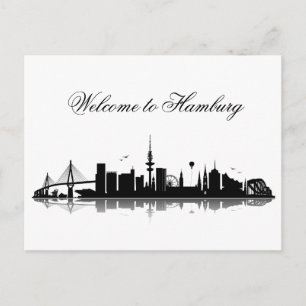 HAMBURG Skyline - Postkarte / Grußkarte Vykort