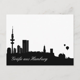 HAMBURG Skyline - Postkarte / Grußkarte Vykort