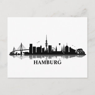 HAMBURG Skyline - Postkarte / Grußkarte Vykort