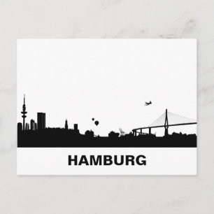 HAMBURG Skyline - Postkarte / Grußkarte Vykort