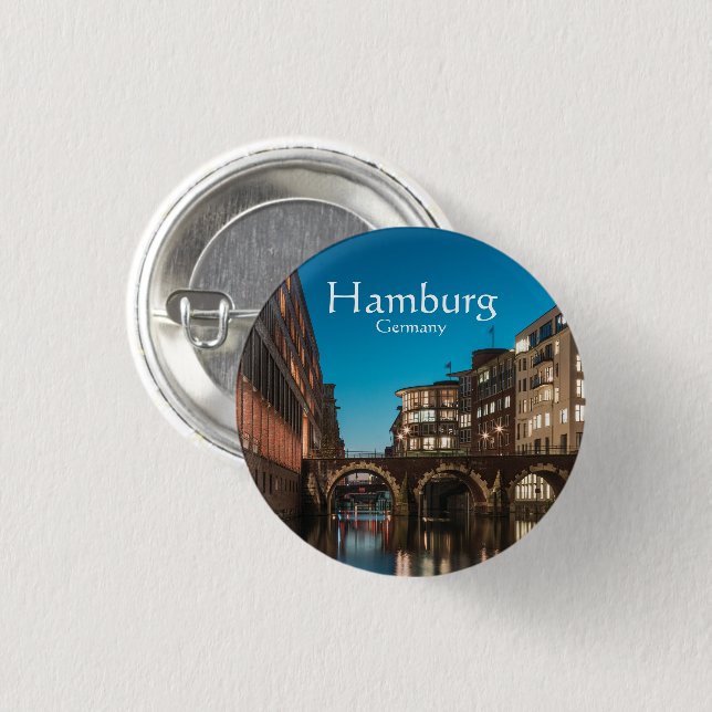 Hamburg Souvenir Knapp (Framsida & baksida)